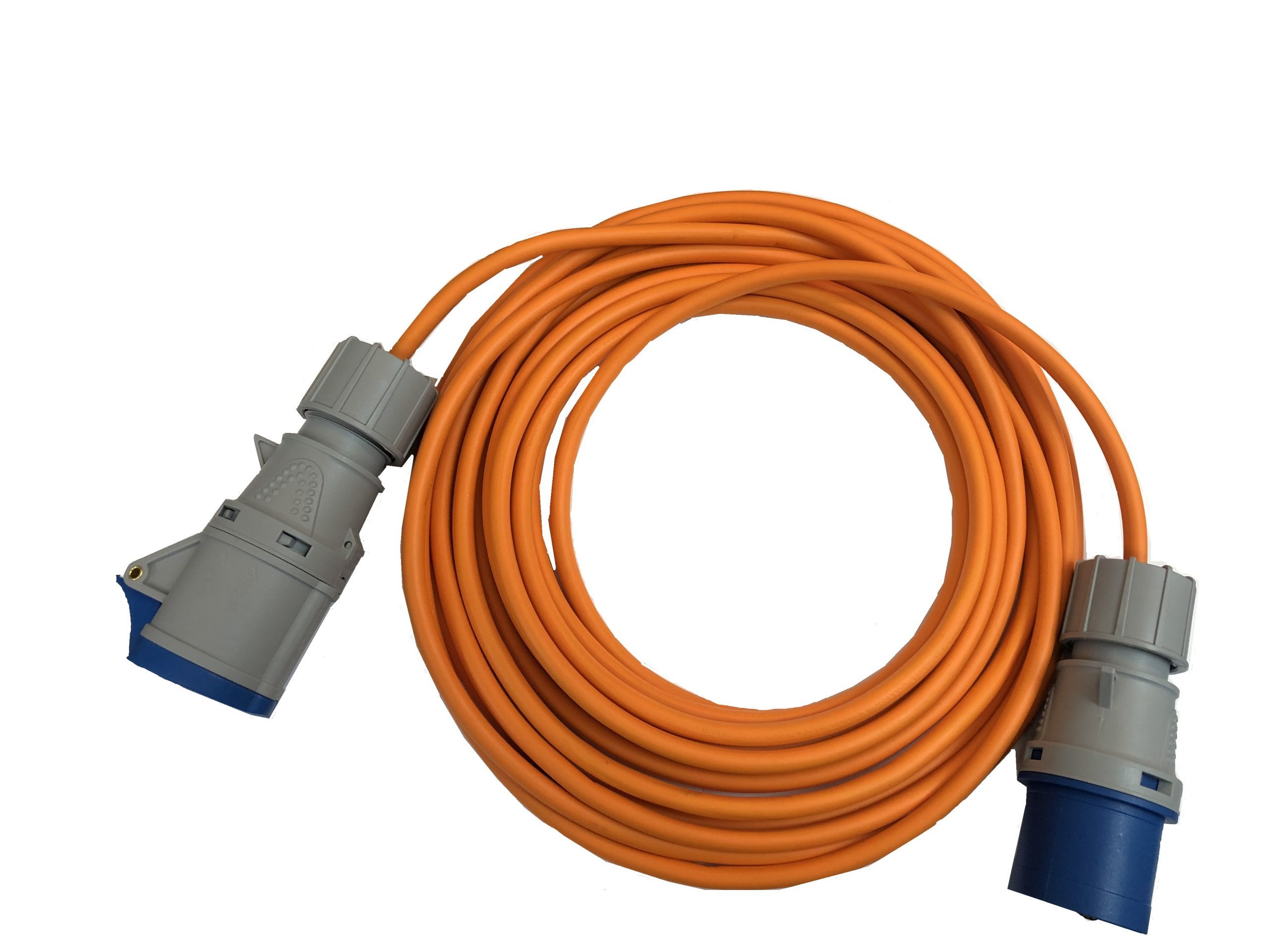 16A 240V Orange Hook Up Extension Lead 2M | 5M | 10M | 15M | 20M Caravan, Motor Home, Camping - Image 3
